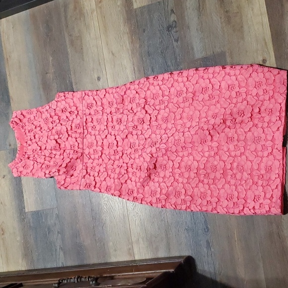 Trina turk sleeveless lace overlay floral dress 👗 😍 - Picture 1 of 7